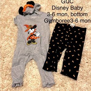 TWIN matching Halloween outfit,Disney, Size 3-6 Months